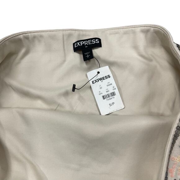 Express Mini Skirt Sequin Small Party Aztec Tribal Boho NWT - Picture 3 of 6